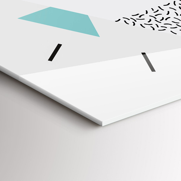 Horloge rectangulaire horizontale Motif géométrique