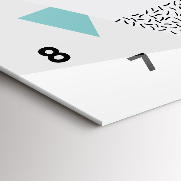 Horloge rectangulaire horizontale Motif géométrique