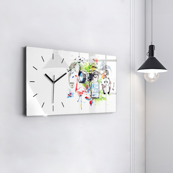 Horloge rectangulaire horizontale Zoologiste