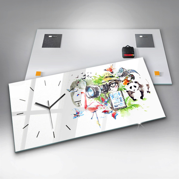 Horloge rectangulaire horizontale Zoologiste