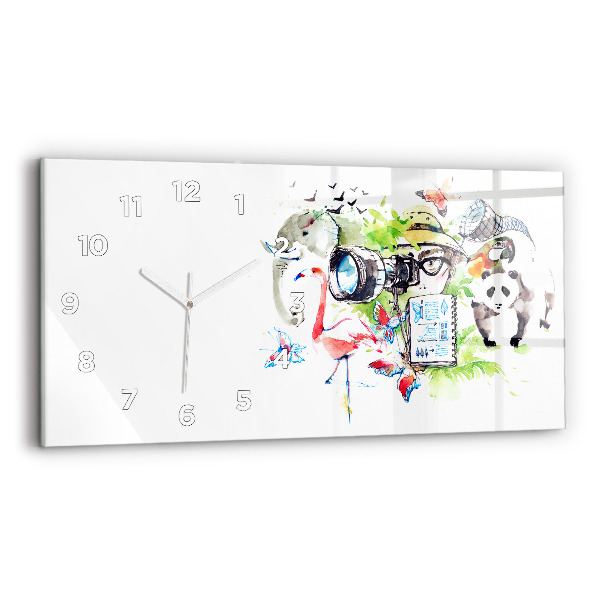 Horloge rectangulaire horizontale Zoologiste