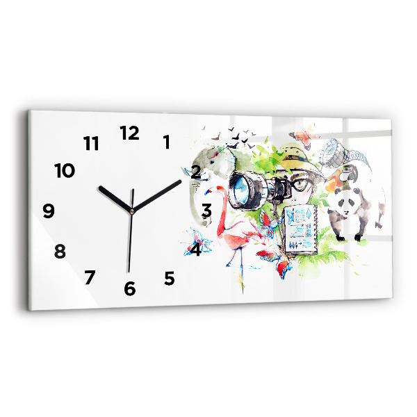 Horloge rectangulaire horizontale Zoologiste