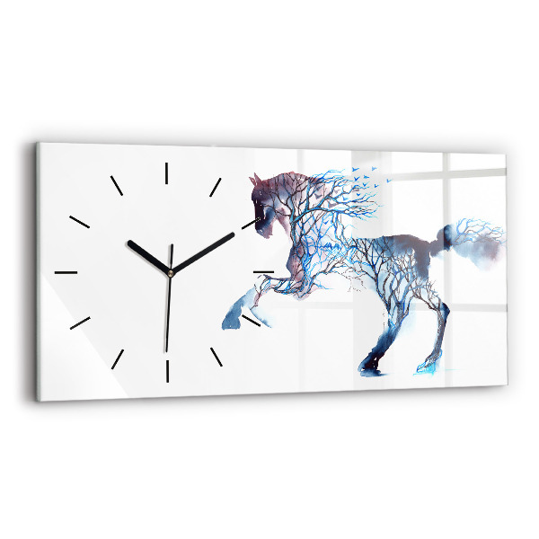 Horloge rectangulaire horizontale Altruisme de la nature animale