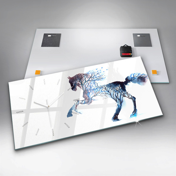 Horloge rectangulaire horizontale Altruisme de la nature animale