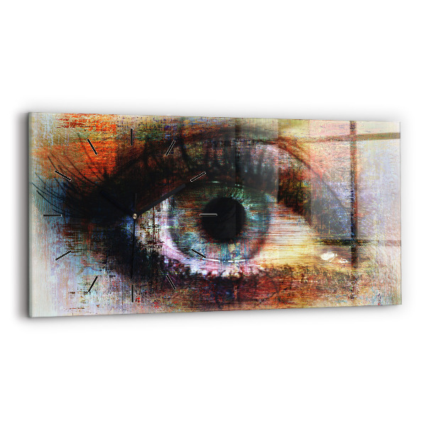 Horloge rectangulaire horizontale Street Art Eye