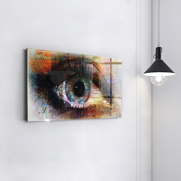 Horloge rectangulaire horizontale Street Art Eye