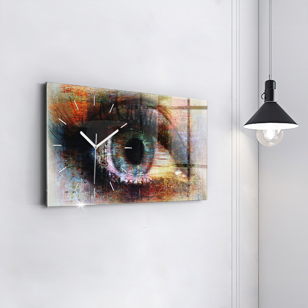 Horloge rectangulaire horizontale Street Art Eye