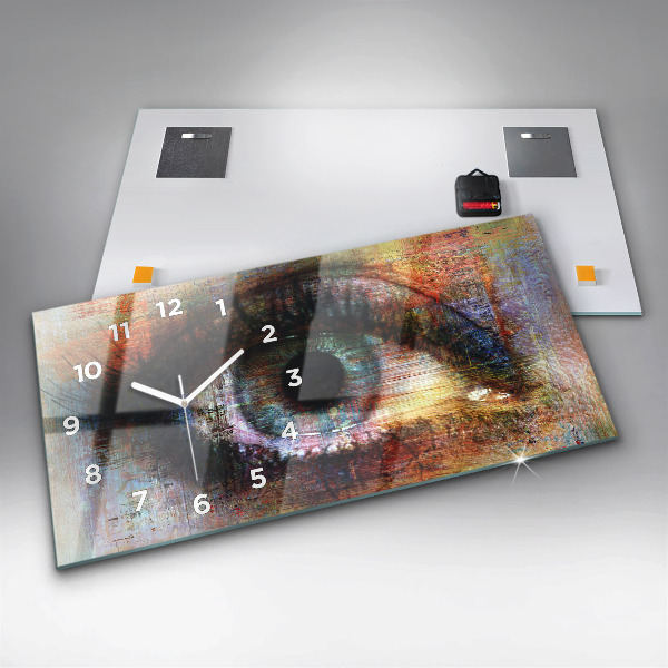 Horloge rectangulaire horizontale Street Art Eye