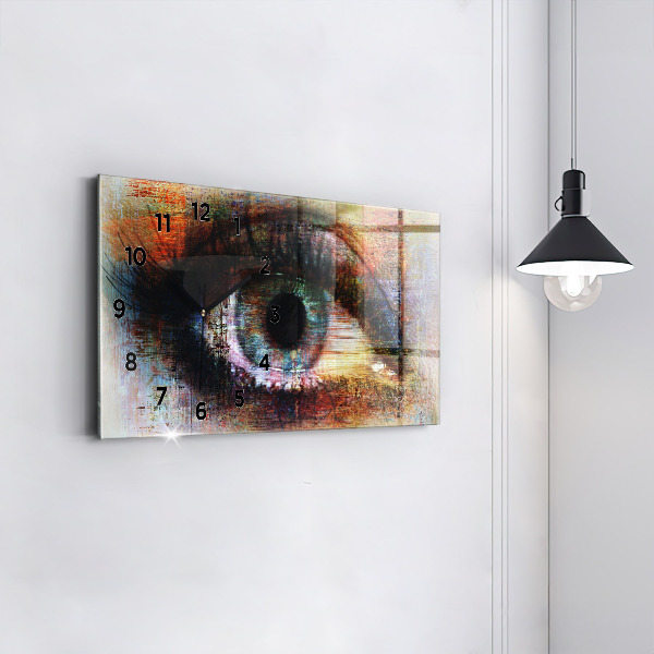Horloge rectangulaire horizontale Street Art Eye