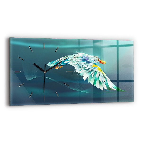 Horloge rectangulaire horizontale 'Image d''un aigle en vol'