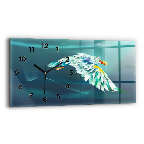 Horloge rectangulaire horizontale 'Image d''un aigle en vol'