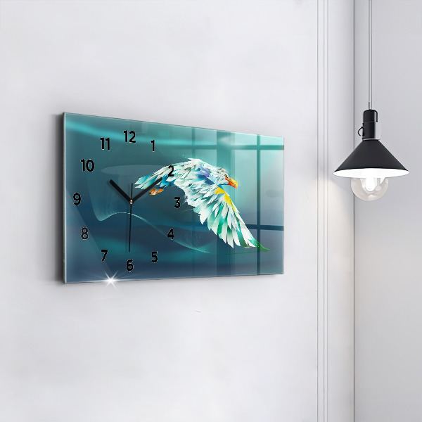 Horloge rectangulaire horizontale 'Image d''un aigle en vol'