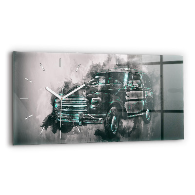 Horloge rectangulaire horizontale Voiture de la vieille école