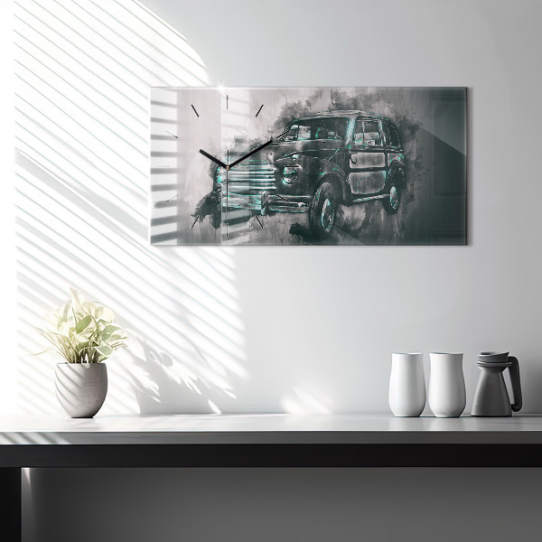 Horloge rectangulaire horizontale Voiture de la vieille école