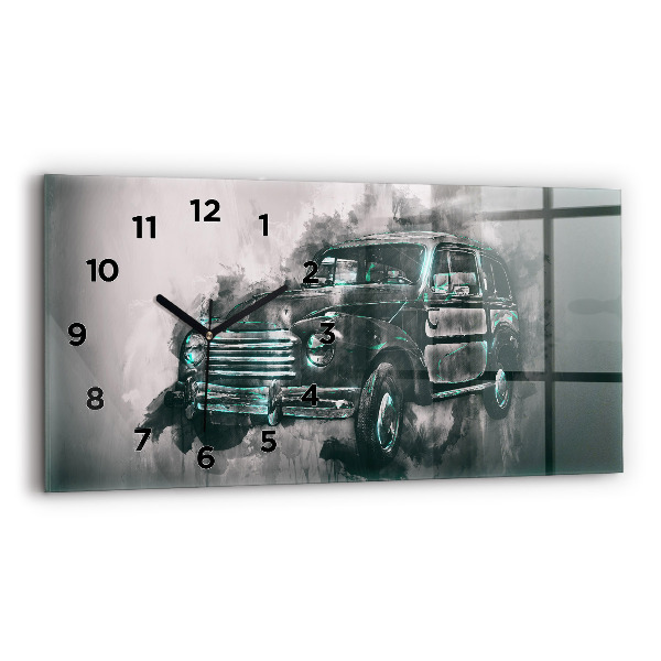 Horloge rectangulaire horizontale Voiture de la vieille école