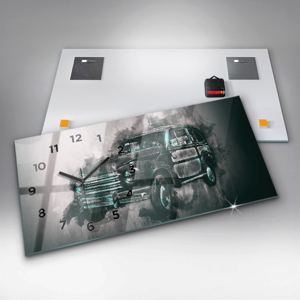 Horloge rectangulaire horizontale Voiture de la vieille école
