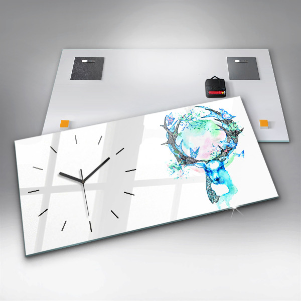 Horloge rectangulaire horizontale Illustration de cerf