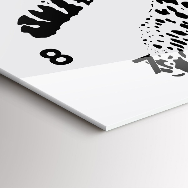 Horloge rectangulaire horizontale 'Silhouette d''une panthère'