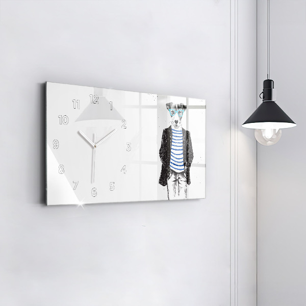 Horloge rectangulaire horizontale Un chien dans un corps humain