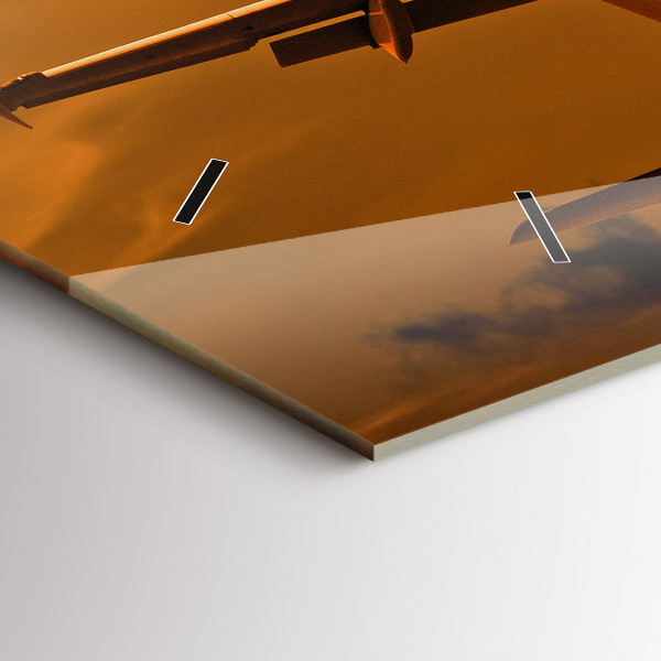 Horloge rectangulaire horizontale Voyager en avion