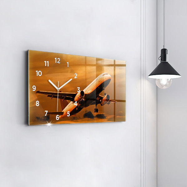 Horloge rectangulaire horizontale Voyager en avion