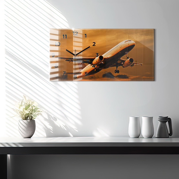 Horloge rectangulaire horizontale Voyager en avion