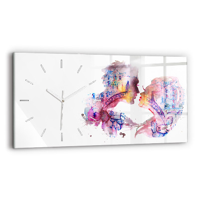 Horloge rectangulaire horizontale Deux corps, une âme