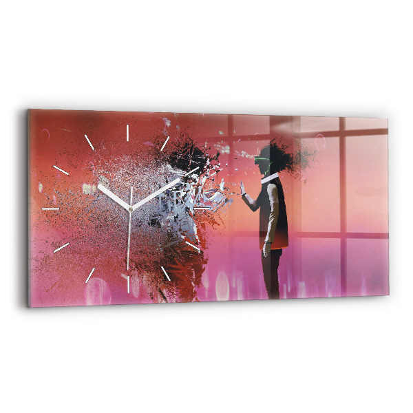 Horloge rectangulaire horizontale Cyberespace