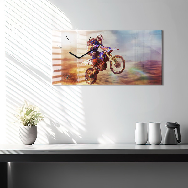 Horloge rectangulaire horizontale Motocross Enduro