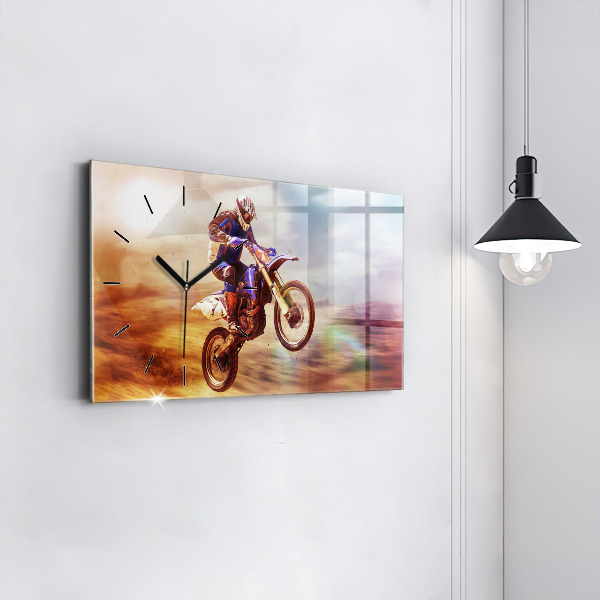 Horloge rectangulaire horizontale Motocross Enduro