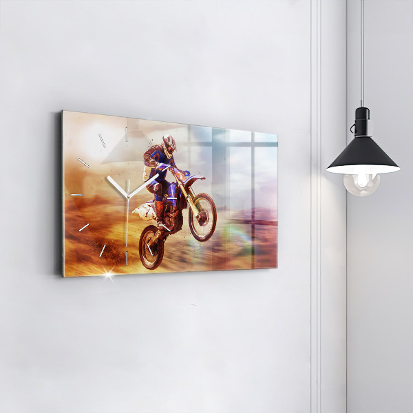 Horloge rectangulaire horizontale Motocross Enduro