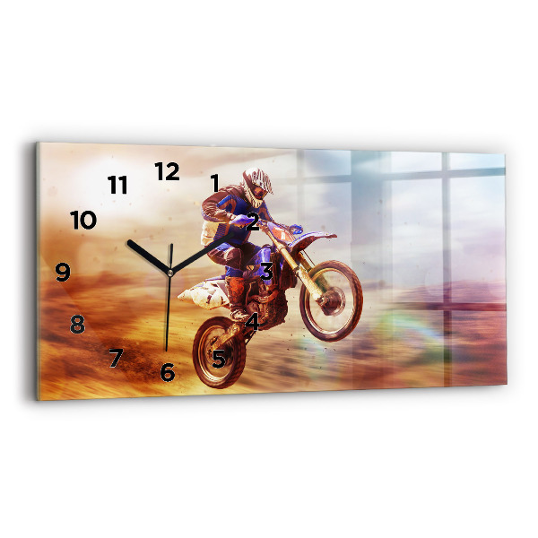 Horloge rectangulaire horizontale Motocross Enduro