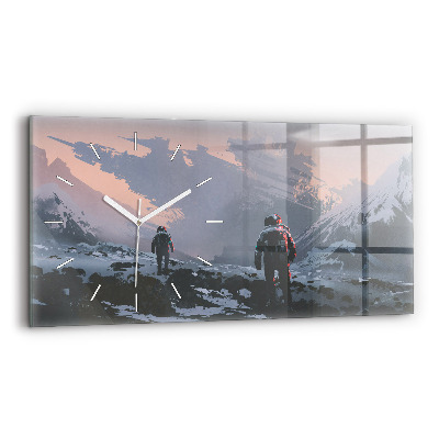 Horloge rectangulaire horizontale Astronautes de la Voie lactée
