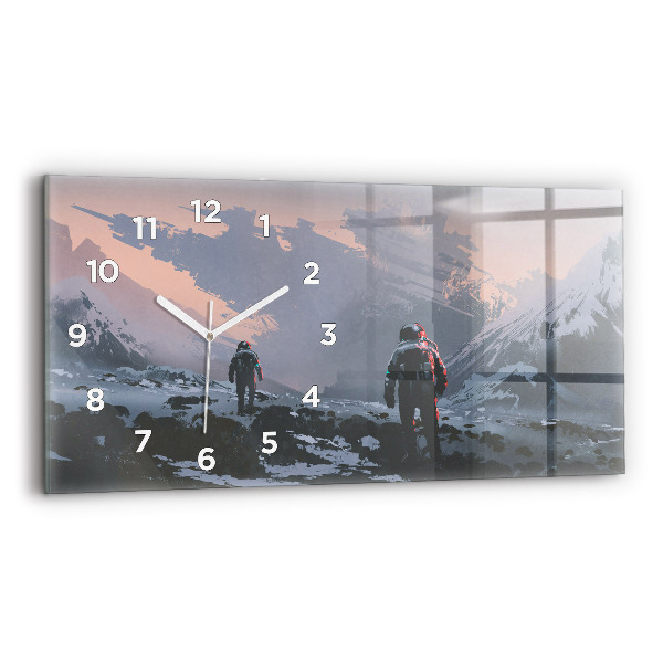 Horloge rectangulaire horizontale Astronautes de la Voie lactée