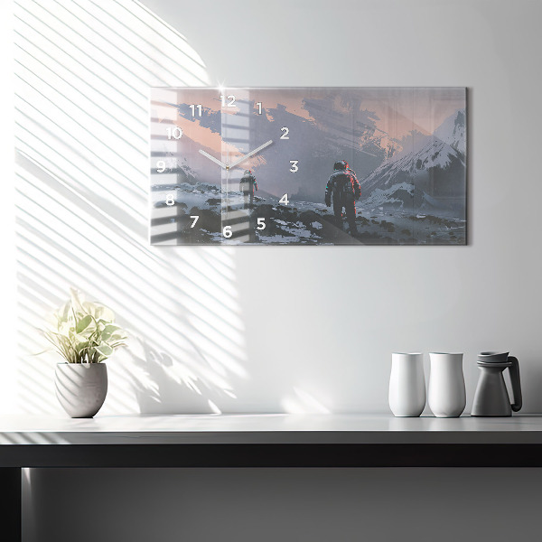 Horloge rectangulaire horizontale Astronautes de la Voie lactée