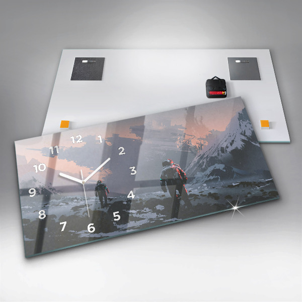 Horloge rectangulaire horizontale Astronautes de la Voie lactée