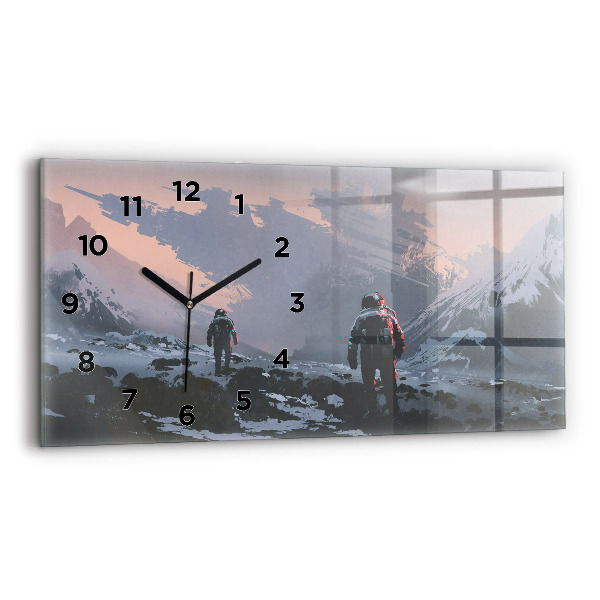 Horloge rectangulaire horizontale Astronautes de la Voie lactée