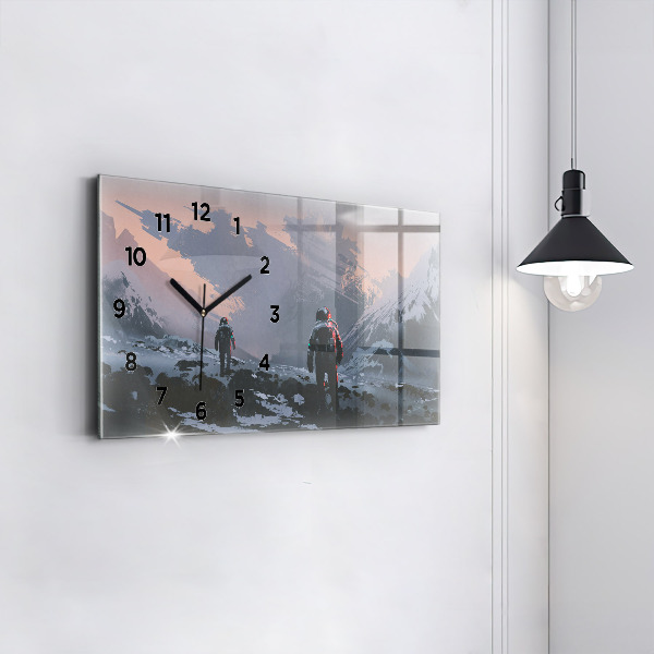 Horloge rectangulaire horizontale Astronautes de la Voie lactée