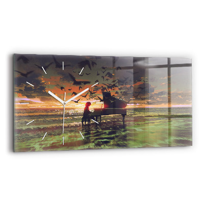 Horloge rectangulaire horizontale Concert sur la plage