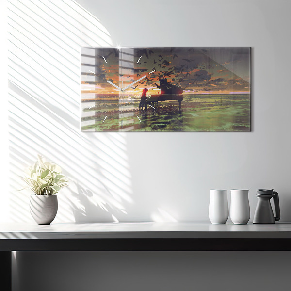 Horloge rectangulaire horizontale Concert sur la plage