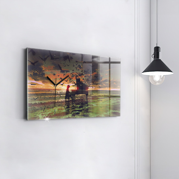 Horloge rectangulaire horizontale Concert sur la plage