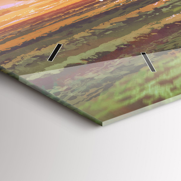 Horloge rectangulaire horizontale Concert sur la plage