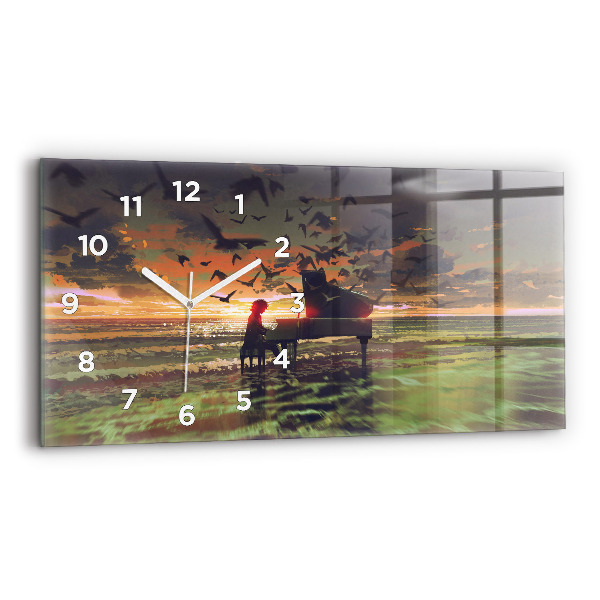 Horloge rectangulaire horizontale Concert sur la plage
