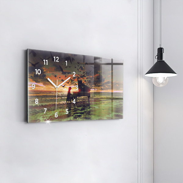 Horloge rectangulaire horizontale Concert sur la plage