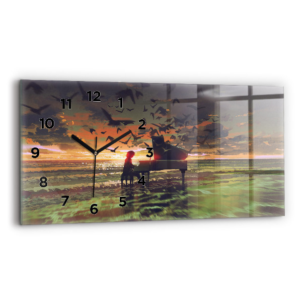 Horloge rectangulaire horizontale Concert sur la plage