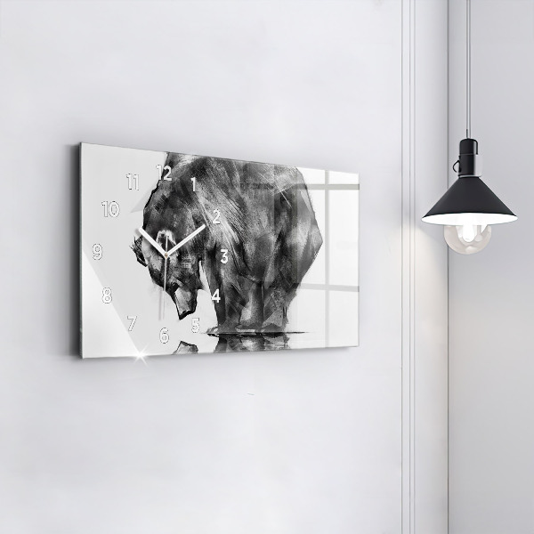 Horloge rectangulaire horizontale Ours de dessin animé