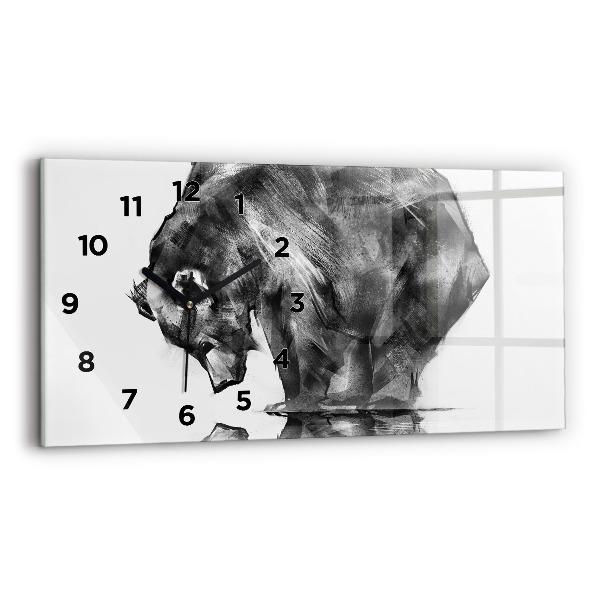 Horloge rectangulaire horizontale Ours de dessin animé