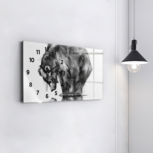 Horloge rectangulaire horizontale Ours de dessin animé
