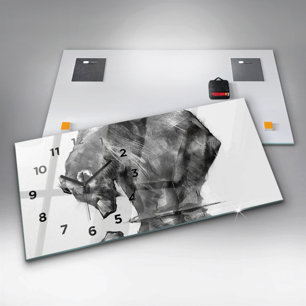 Horloge rectangulaire horizontale Ours de dessin animé