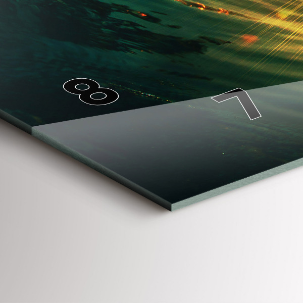 Horloge rectangulaire horizontale Perspective du coucher de soleil sur les vagues